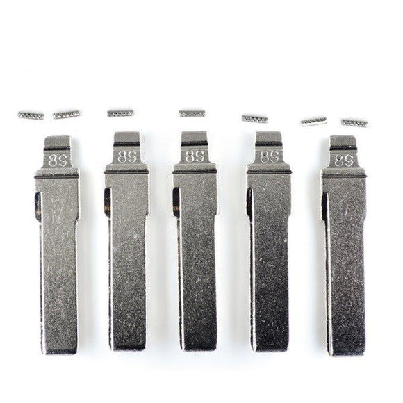 VW/Audi HU66 - Flip Key Blade w/Roll Pins for OEM Remotes (5 Pack)
