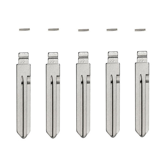 Nissan DA34 - Flip Key Blade w/Roll Pins for Xhorse Remotes (5 Pack)