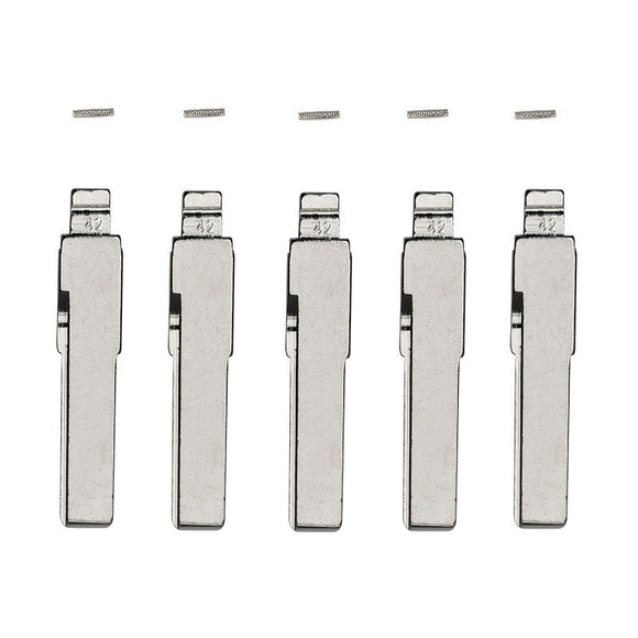 Audi/VW HU66 - Flip Key Blade w/Roll Pins for Xhorse/Key DIY Remotes (5 Pack)