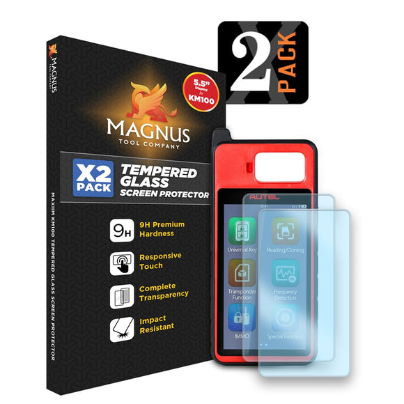 AUTEL KM100 [Tempered Glass Screen Protectors, by Magnus] 2-Pack