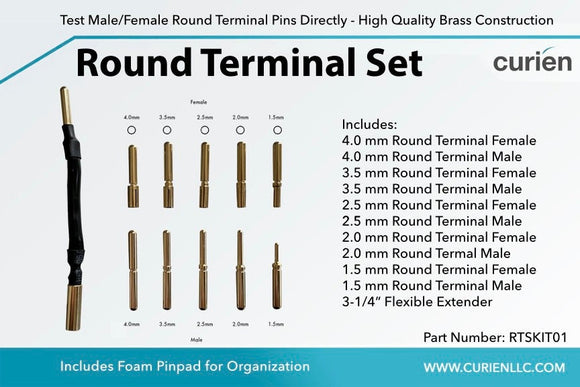 Premium Round Pin Terminal Connector Set