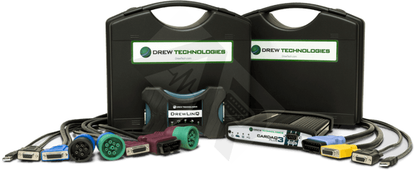 Drewtech Cardaq+3 Bluetooth Master Bundle W/ Drewlinq Med & Heavy Coverage J2534: Doip: