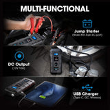 Topdon - Volcano 2000 Pros Battery Jump Starter & Tester: 12V 1000A-2000A 20 800Mah Vehicle Starters